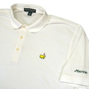 Masters Collection Polo Shirt Men XL White Pima Cotton PGA Golf Augusta
